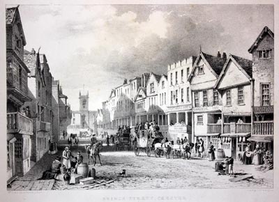 Bridge Streeet, Chester. Lithograph by William Tasker