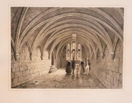 Ancient Crypt, Bridge Streeet, Chester. Lithograph published by T. Catherall c.1850