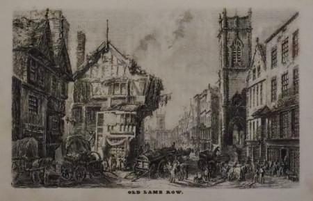 Old Lamb Rowm Bridge Street, Chester. Etching c.1830