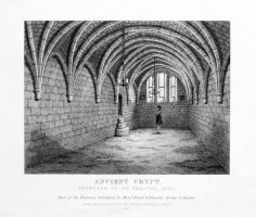 Ancient Crypt c.1230. J. Romney c.1855 Possibly 12 Bridge Street where I spent many hours at Booklands