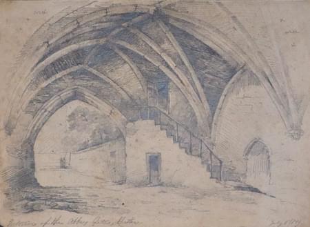  Interior of the Abbey Gate. Pencil drawing by an unknown artist dated July 8th, 1809 