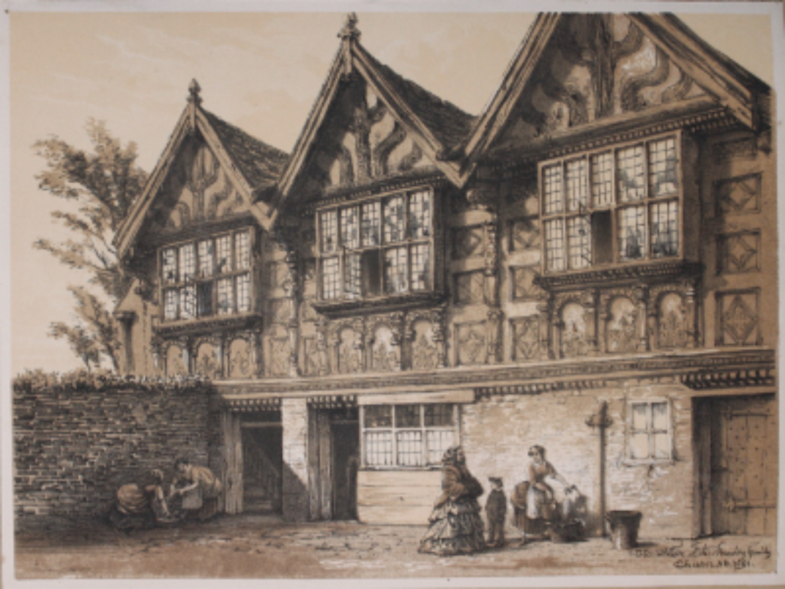 Old Palace of the Stanley Family, Chester in AD 1591