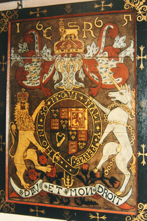 Royal Arms of Charles II by Randle Holmes St. James' Christleton