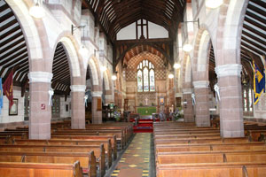 Nave Butterfield designed at St. James' Christleton