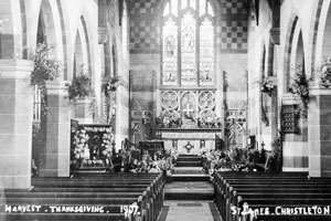 Nave in 1907 at St. James' Christleton