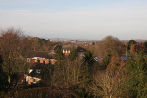 Looking towards Boughton from  St.James' Christleton