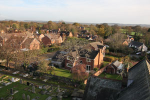 Looking towards Frodsham from  St.James' Christleton