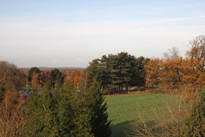 Looking over the Law College carpark from  St.James' Christleton