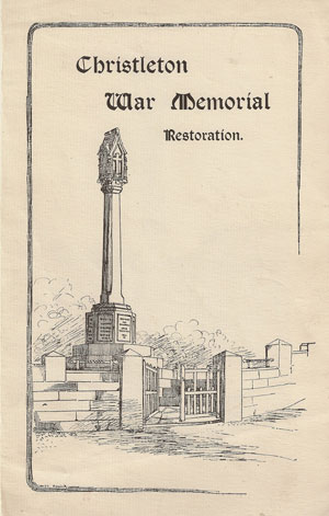 New War Memorial 1929 Christleton