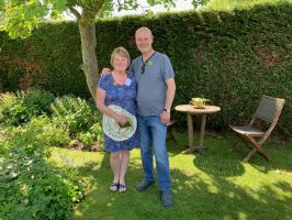 Sue Clarke and her husband at Wren's Nest