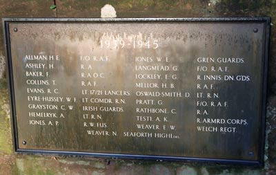 Christleton War Memorial 1939-45