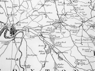 Old map showing the pit