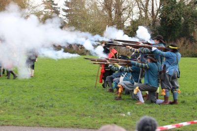 Muskateers fring a round Nantwich