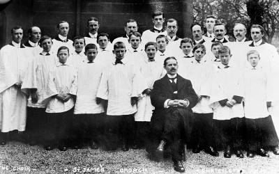  Christleton Church Choir in the 1920's with Freddy Finch 