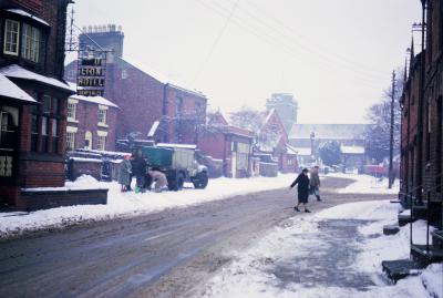  The Red Lion, Christleton in the winter of 1963 