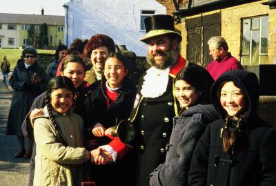  Girls from Ladakh with the Chester Town Crier 