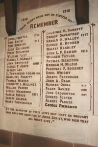  Great War Memorial in St.James', Christleton 