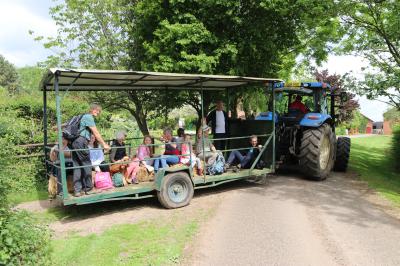  Some walkers get a trailer ride 