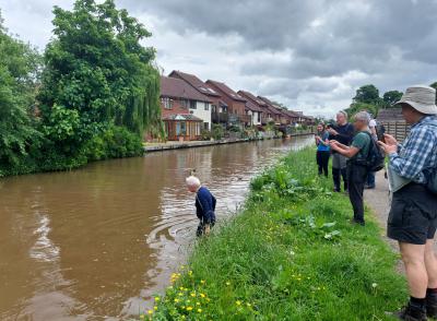  Roger swimming the canal at Rowton 