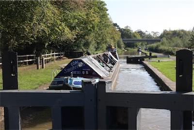  Working boat in Christleton Lock 