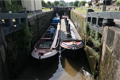  Narowboats at Ring Road Lock 