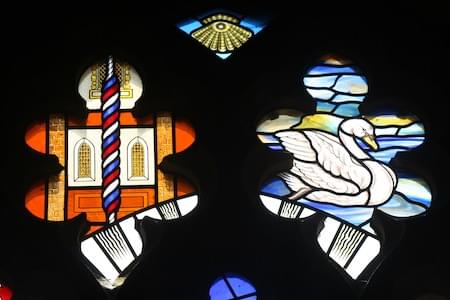 Bell Rope, Swan & St. James' Shell from the Millennium Window