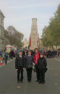  Hot Scholars from Christleton High School at the Cenotaph in Whitehall, London 