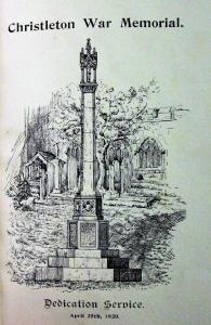  Christleton War Memorial Dedication Service 1920 