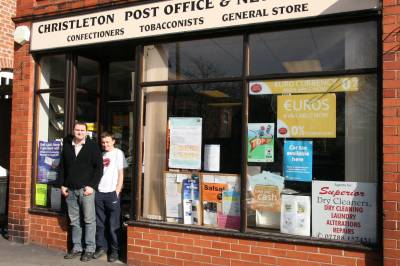  Post Office Stores in Village Road, Christleton run by the Jackson family 