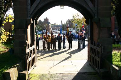  Parade assembled at St. James' lychgate 2018 