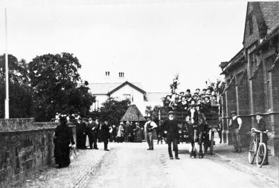  Outside the now Parish Hall in Pepper Street 