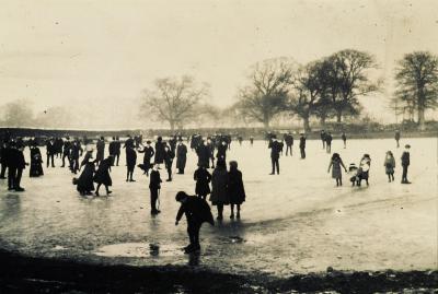  Ice Skating on Christleton Pit 1900's 