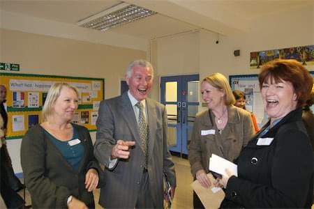  Phil with former students at 50th Reunion Christleton High School 