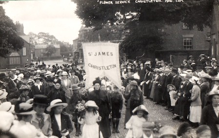 Flower Service during World War I in Christleton