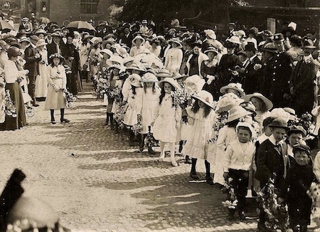 Procession through Christleton