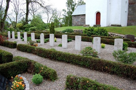 Graves at WWII Aalstrup Church