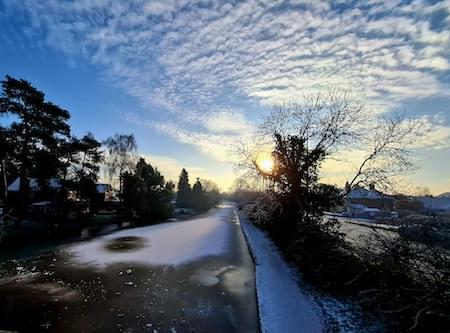 Sunrise over the Canal in Christleton