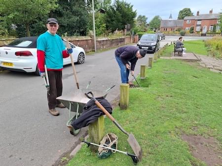 Work on clearing the drains